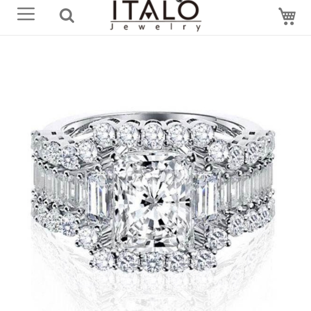 Silver and Diamond Ring